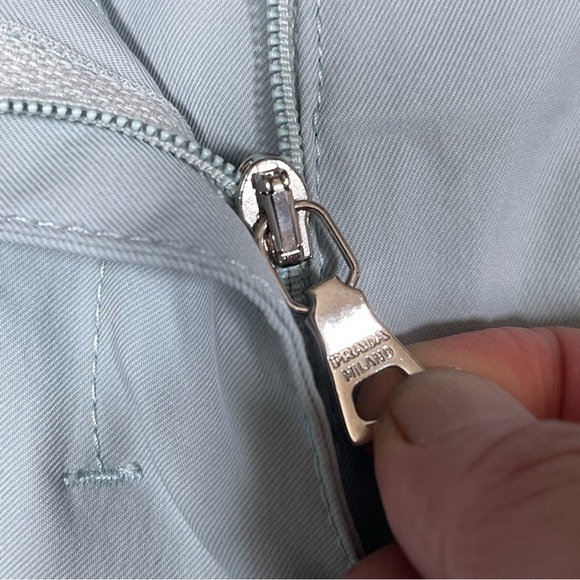 PRADA Women Trousers Pants Size 42 Fits 8 US light Blue made in Italy - Picture 4 of 11